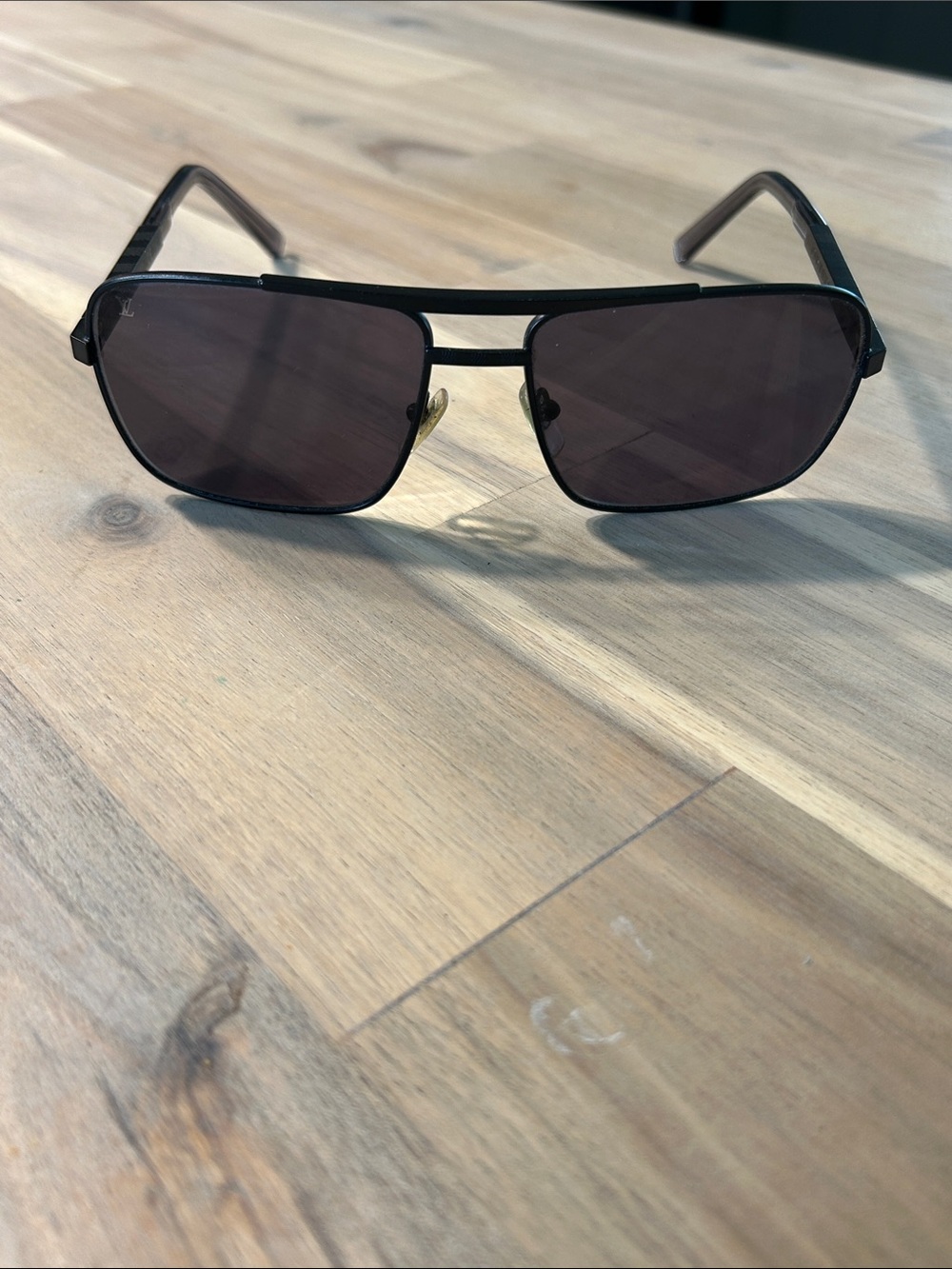 Louis Vuitton Black Metal Attitude Square Damier Sunglasses